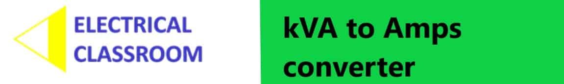 kVA to Amps | kVA to Amperes converter